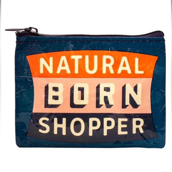 NWT from Blue Q - Natural Born Shopper Zip Top Coin Purse - Picture 3 of 3